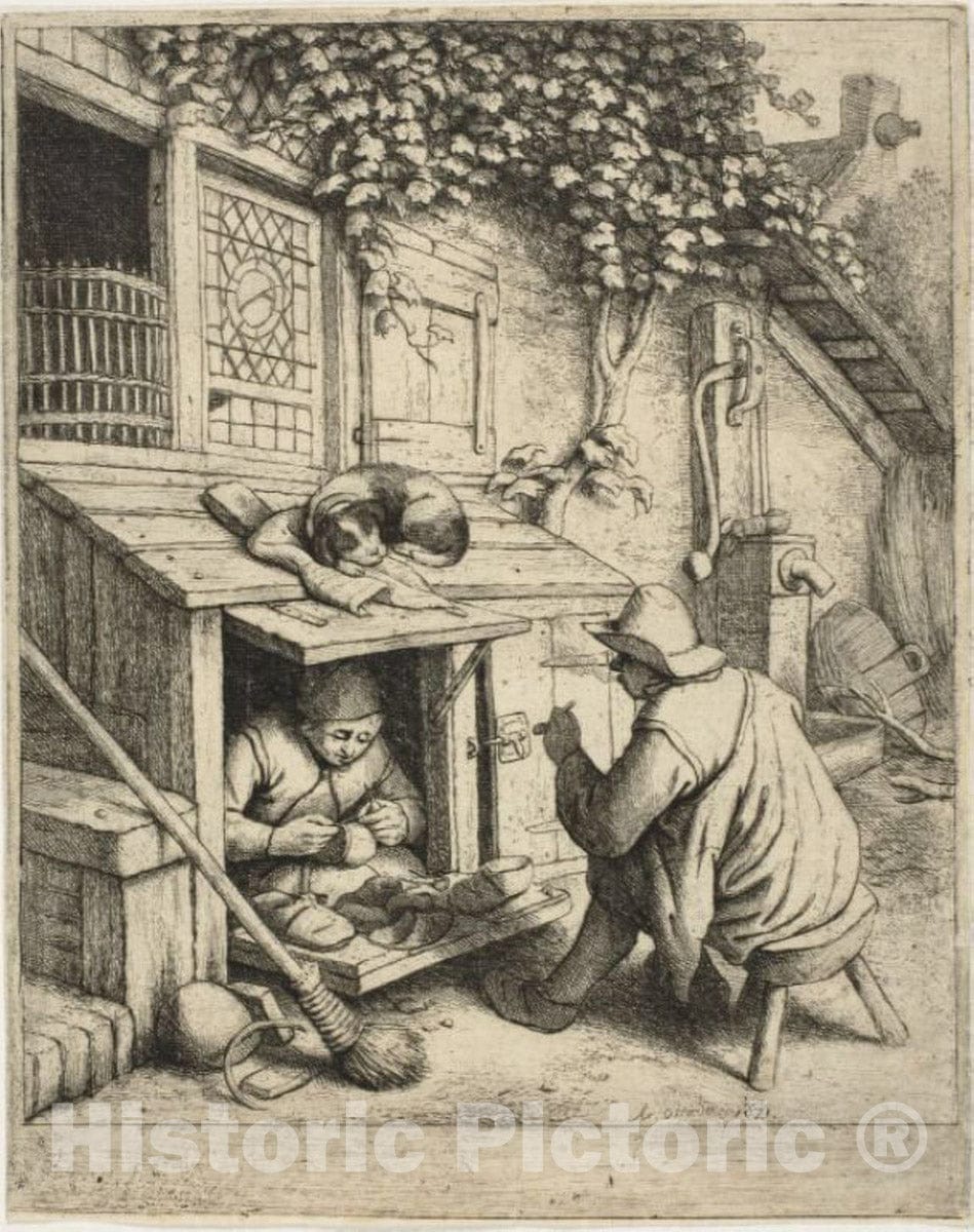 Art Print : The Cobbler, Adriaen Van Ostade, c.1638, Vintage Wall Decor :