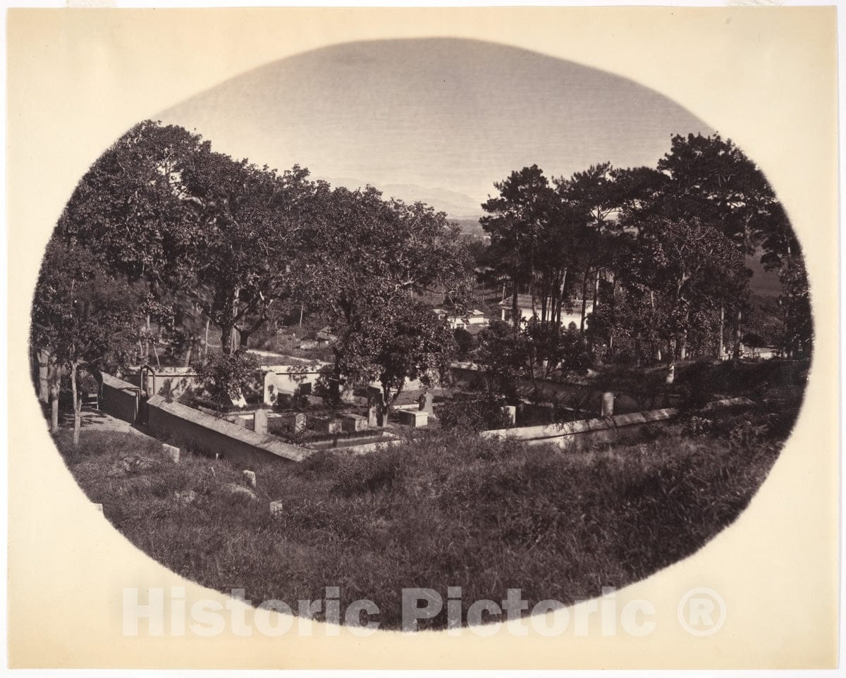 Photo Print : John Thomson - The Cemetery, Foochow : Vintage Wall Art