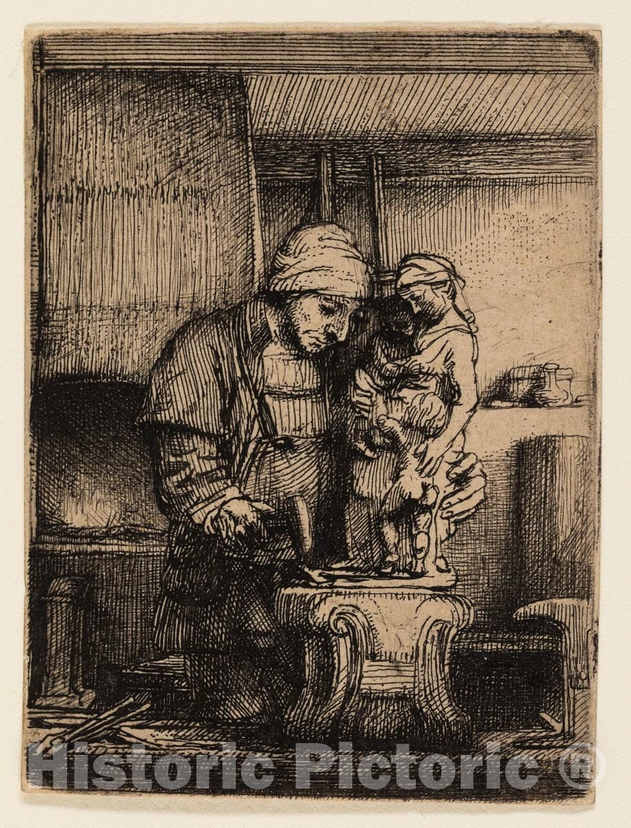 Art Print : The Goldsmith, Rembrandt Harmenszoon Van Rijn, c.1913, Vintage Wall Decor :