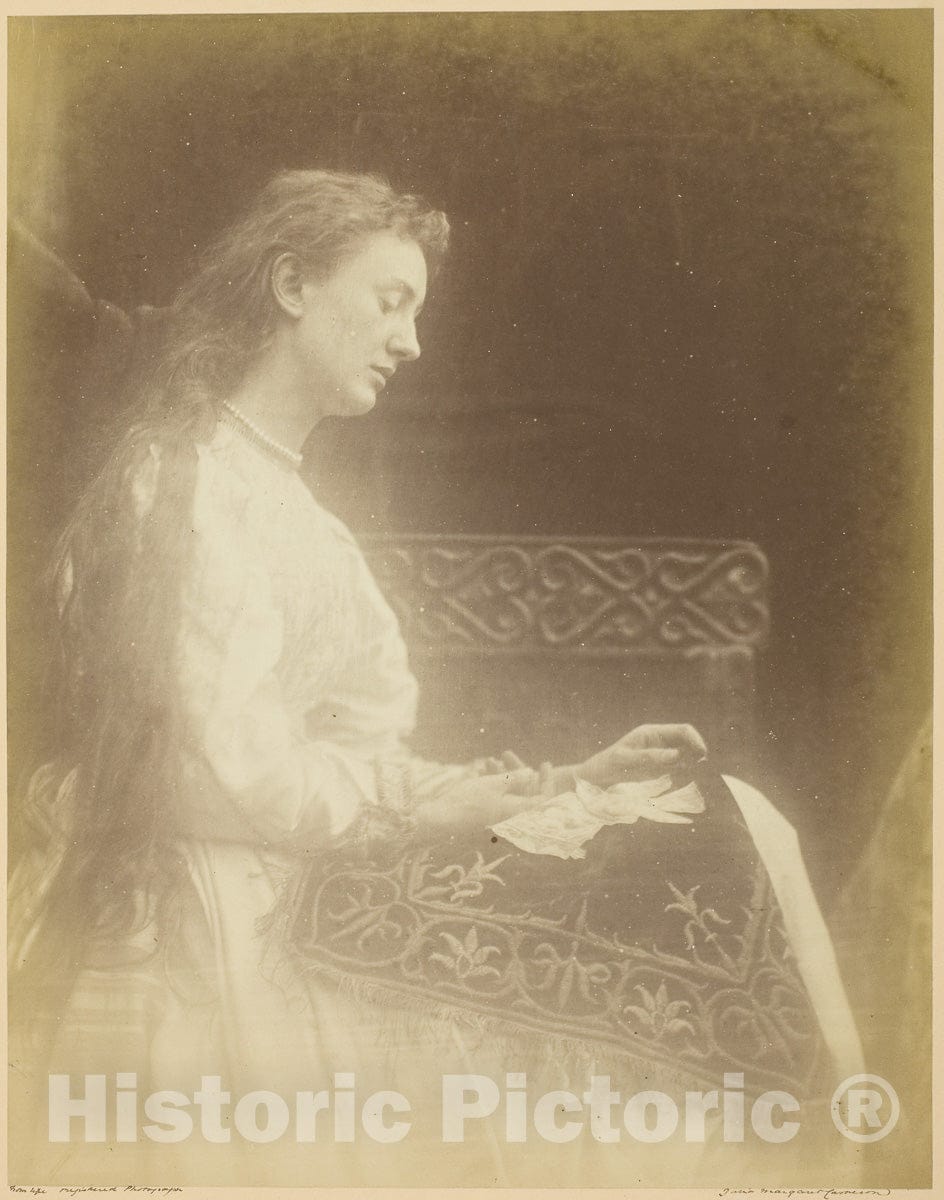Art Photo : Elaine, Julia Margaret Cameron, c 1850, Vintage Wall Decor :