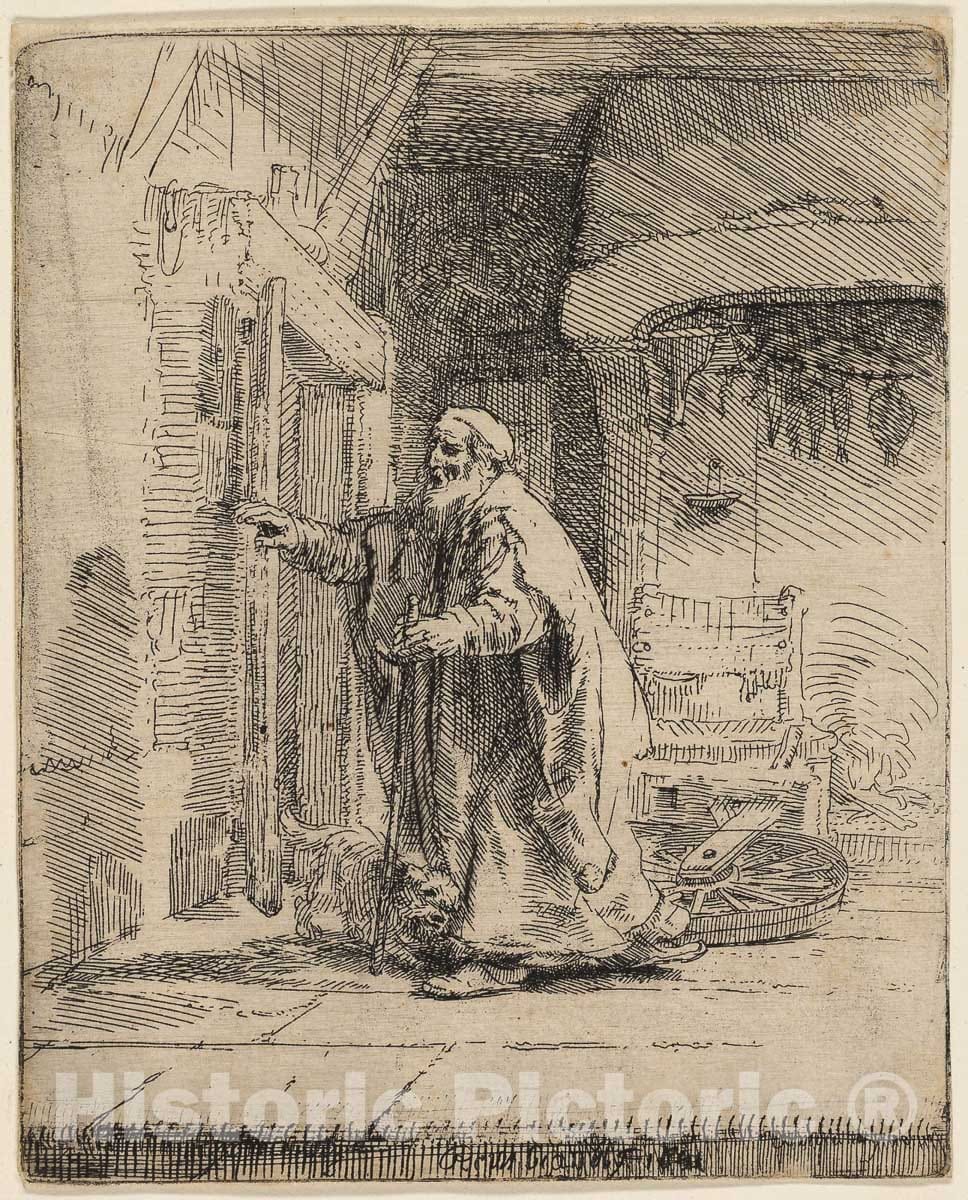 Art Print : The Blindness of Tobit: The Larger Plate, Rembrandt Harmenszoon Van Rijn, c 1852, Vintage Wall Decor :