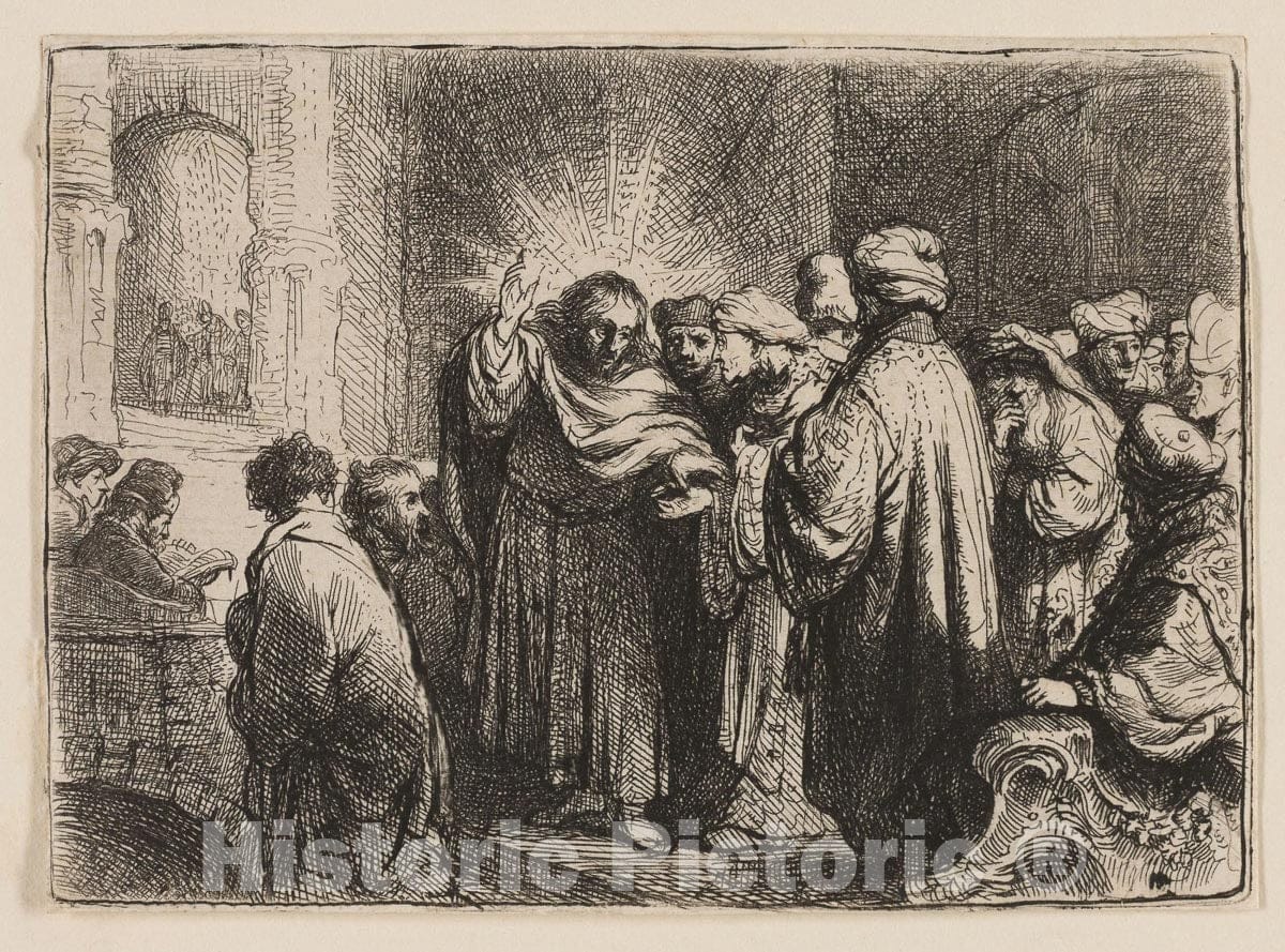 Art Print : The Tribute Money, Rembrandt Harmenszoon Van Rijn, c 1926, Vintage Wall Decor :