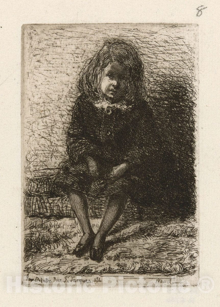 Art Print : Little Arthur, James McNeill Whistler, c.1853, Vintage Wall Decor :