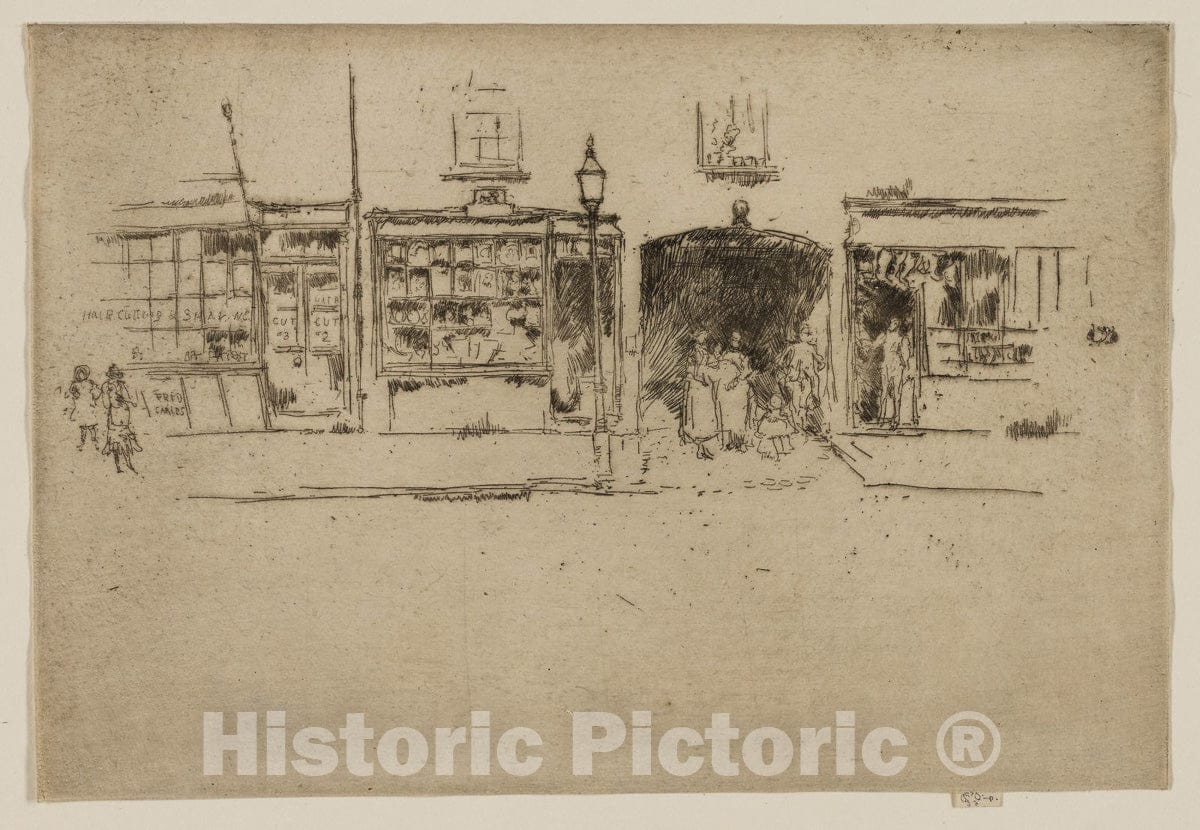 Art Print : The Barbers Shop, Chelsea, James McNeill Whistler, c 1888, Vintage Wall Decor :