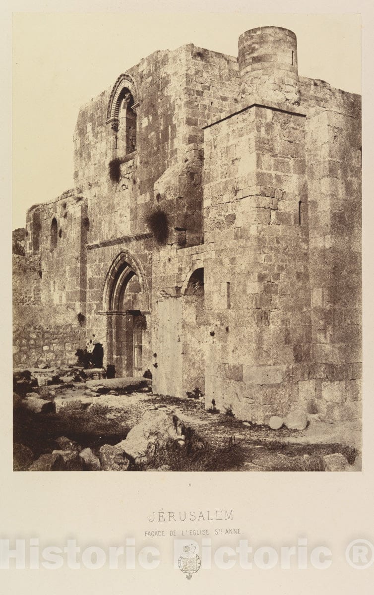 Photo Print : Louis de Clercq - Jérusalem. Façade de l'Église Ste. Anne. : Vintage Wall Art