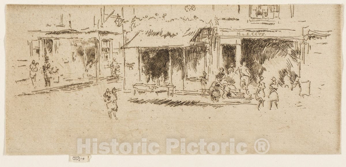 Art Print : St Jamess Place, Houndsditch, James McNeill Whistler, c.1881, Vintage Wall Decor :