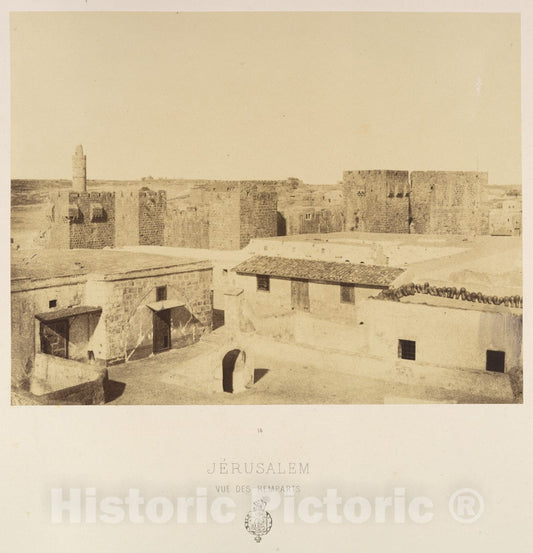 Photo Print : Louis de Clercq - Jérusalem. Vue des Remparts. : Vintage Wall Art