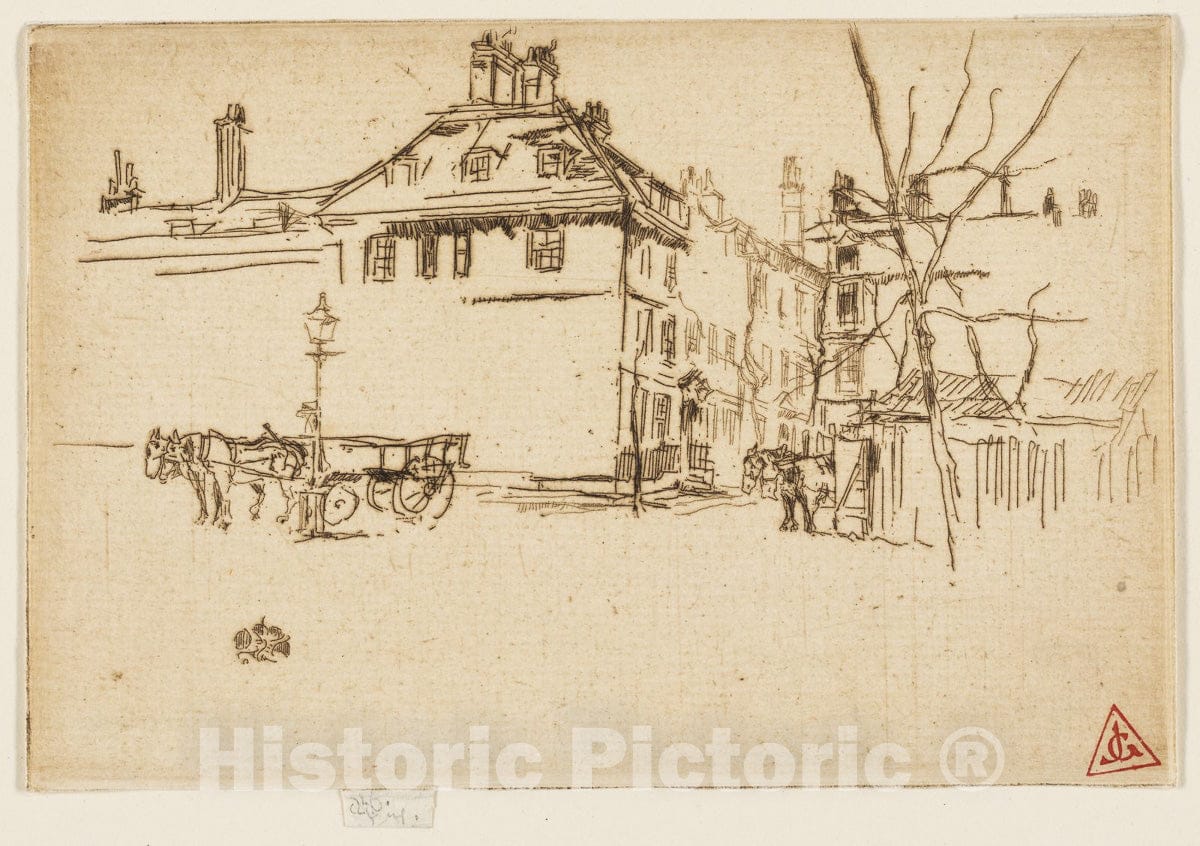 Art Print : The Temple, James McNeill Whistler, c 1885, Vintage Wall Decor :