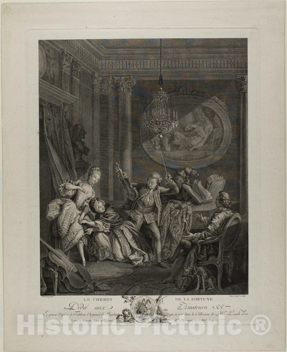 Art Print : The Road to Fortune, Nicolas Joseph Voyez, c.1553, Vintage Wall Decor :
