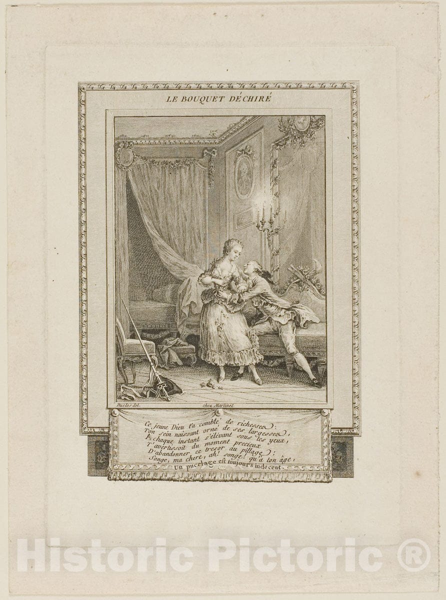 Art Print : The Torn Bouquet, Antoine-Jean Duclos, c 1861, Vintage Wall Decor :