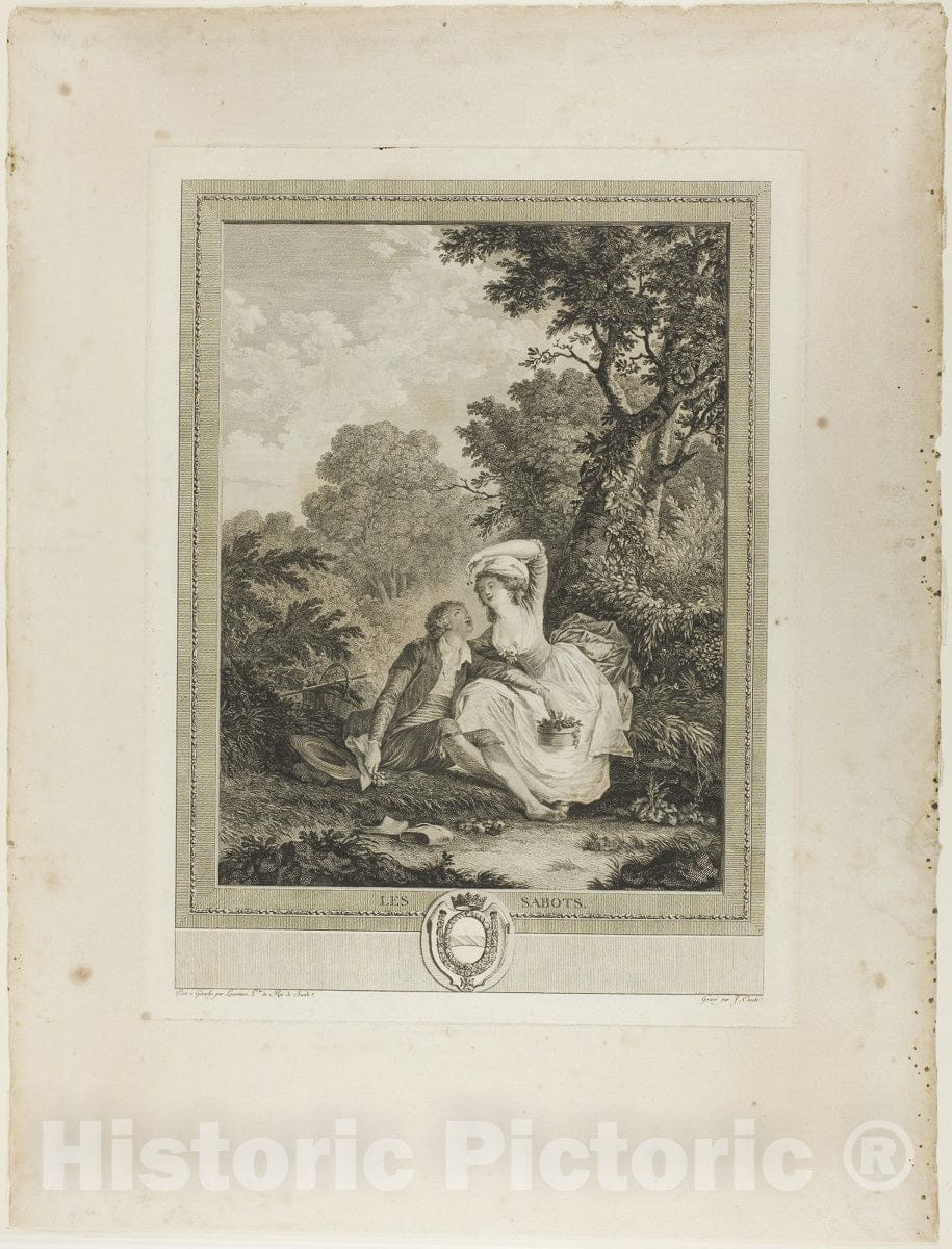 Art Print : Les Sabots, Jacques Couche , c 162, Vintage Wall Decor :