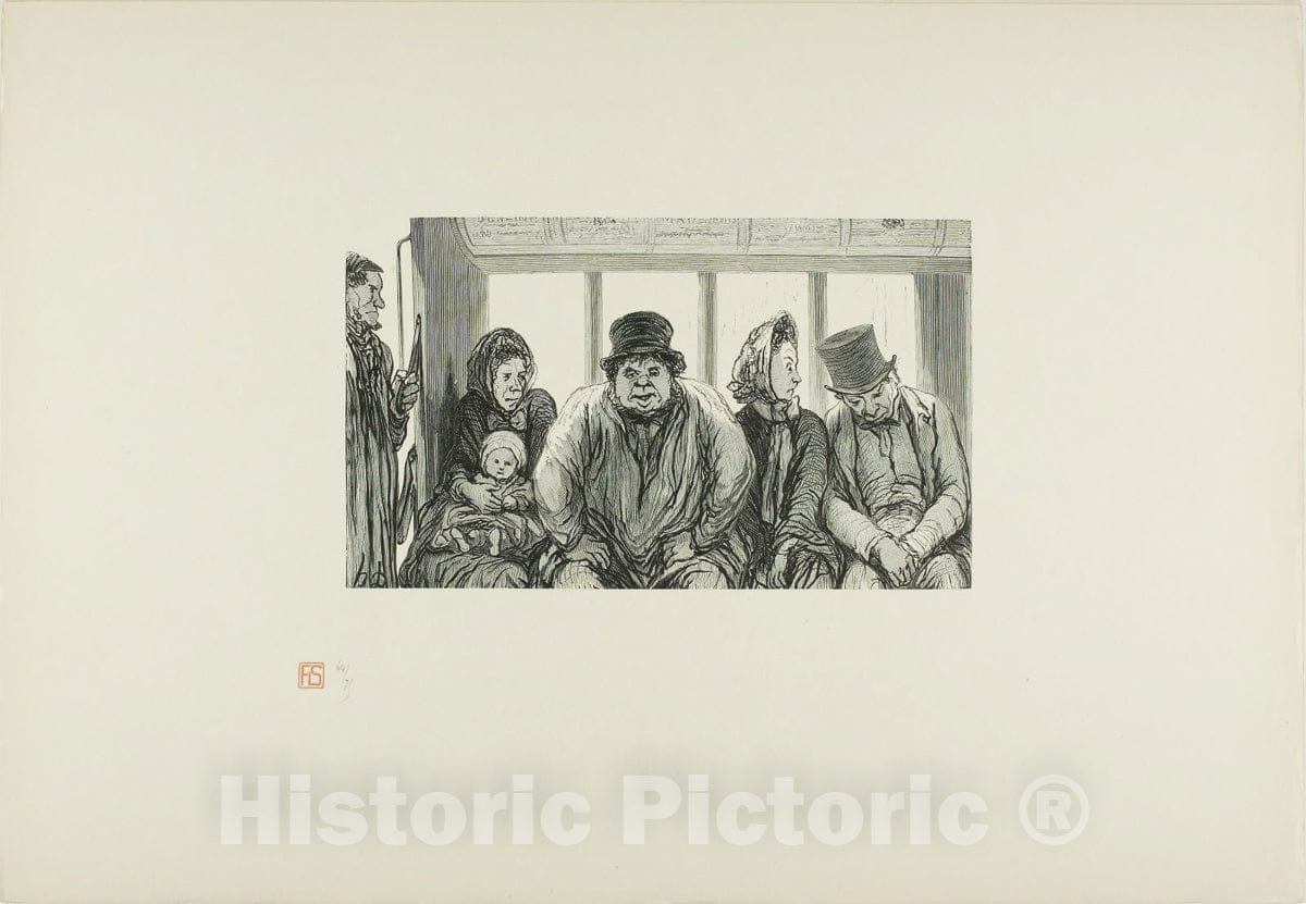 Art Print : Interior of a Bus, Charles Maurand, c 1942, Vintage Wall Decor :
