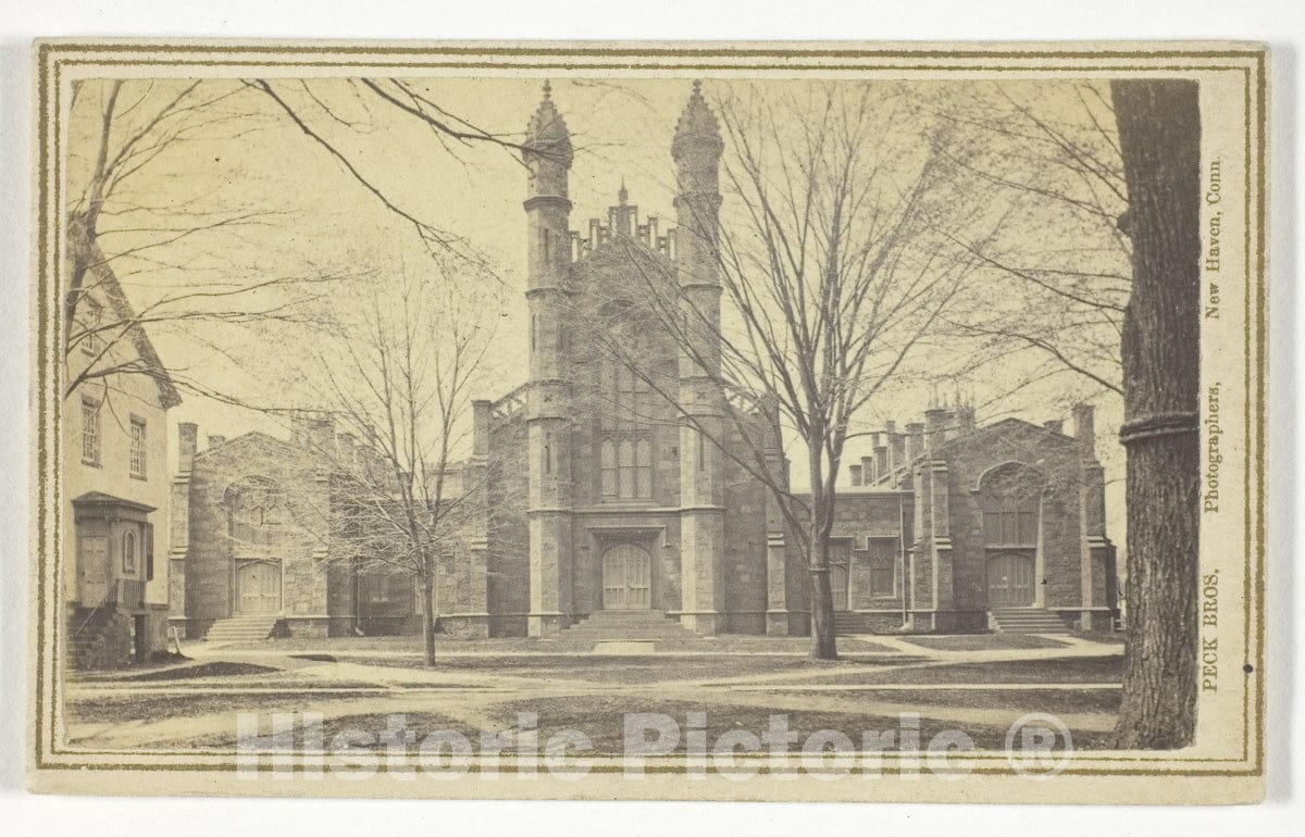 Art Photo : Library, Yale University, Peck Brothers, c.1876, Vintage Wall Decor :