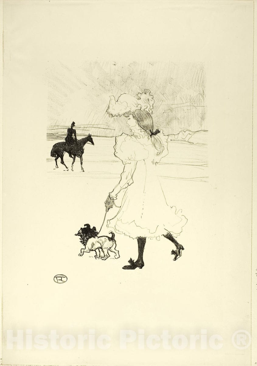 Art Print : Au Bois, Henri de Toulouse-Lautrec, c 1896, Vintage Wall Decor :