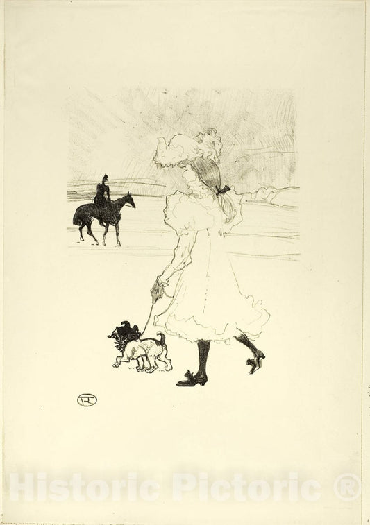 Art Print : Au Bois, Henri de Toulouse-Lautrec, c 1896, Vintage Wall Decor :