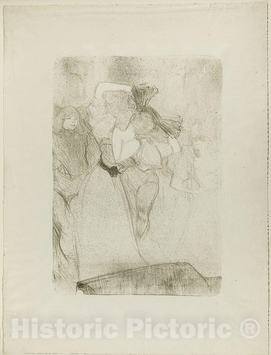 Art Print : Rear View of Lender Dancing the Bolero in Chilperic, Henri de Toulouse-Lautrec, c 1893, Vintage Wall Decor :