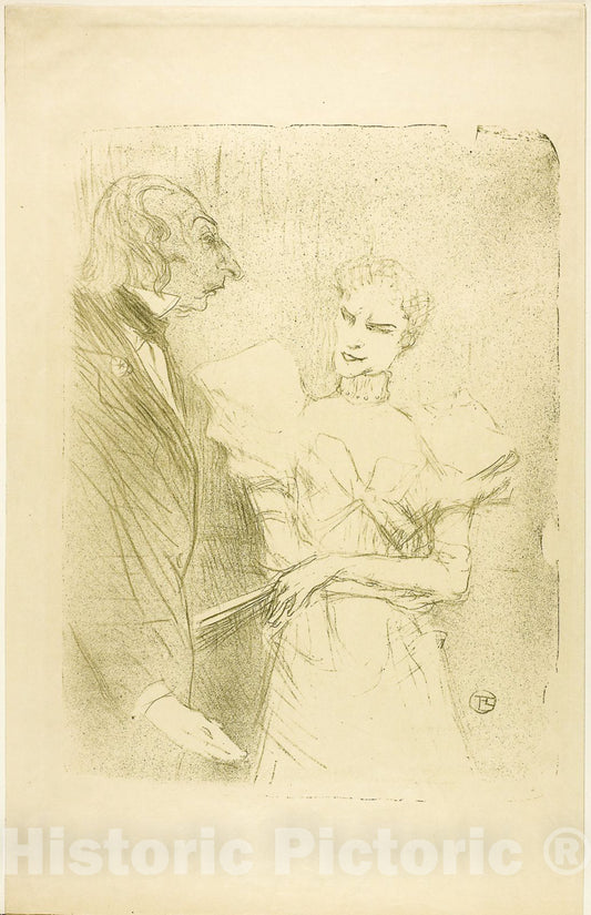 Art Print : BrandÃ¨s and Leloir, in Les Cabotins, Henri de Toulouse-Lautrec, c 1893, Vintage Wall Decor :