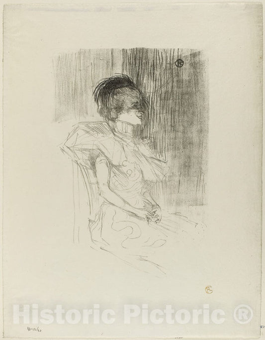 Art Print : Lender Seated, Henri de Toulouse-Lautrec, c 1959, Vintage Wall Decor :