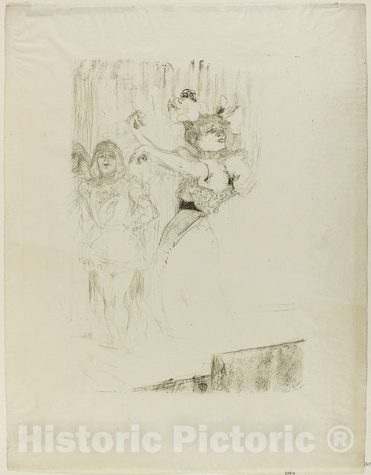 Art Print : Lender Dancing the Bolero in Chilperic, Henri de Toulouse-Lautrec, c 1898, Vintage Wall Decor :