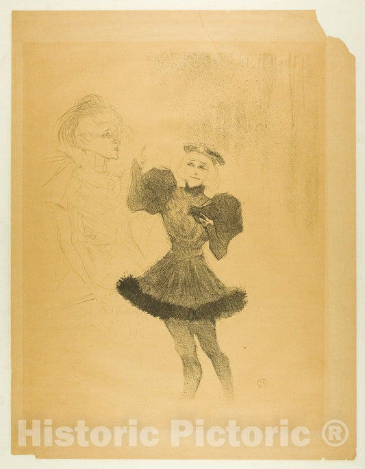 Art Print : Lender and LavalliÃ¨re, in Le Fils de LAretin, Henri de Toulouse-Lautrec, c 1960, Vintage Wall Decor :