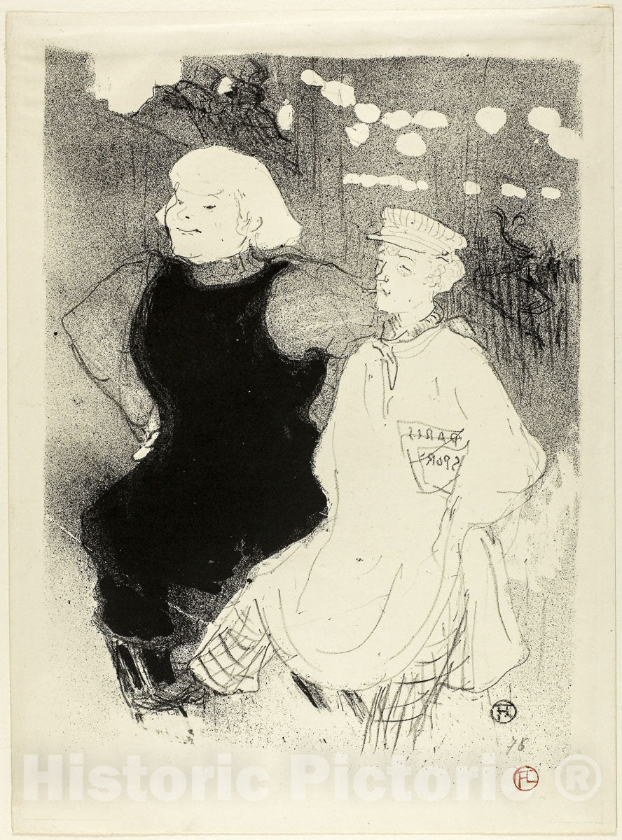 Art Print : At the Moulin Rouge: the Franco-Russian Alliance, Henri de Toulouse-Lautrec, c 1897, Vintage Wall Decor :