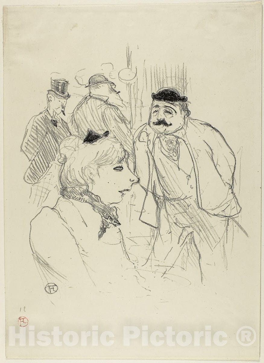 Art Print : The StalkÂ—Moulin Rouge, Henri de Toulouse-Lautrec, c 1896, Vintage Wall Decor :