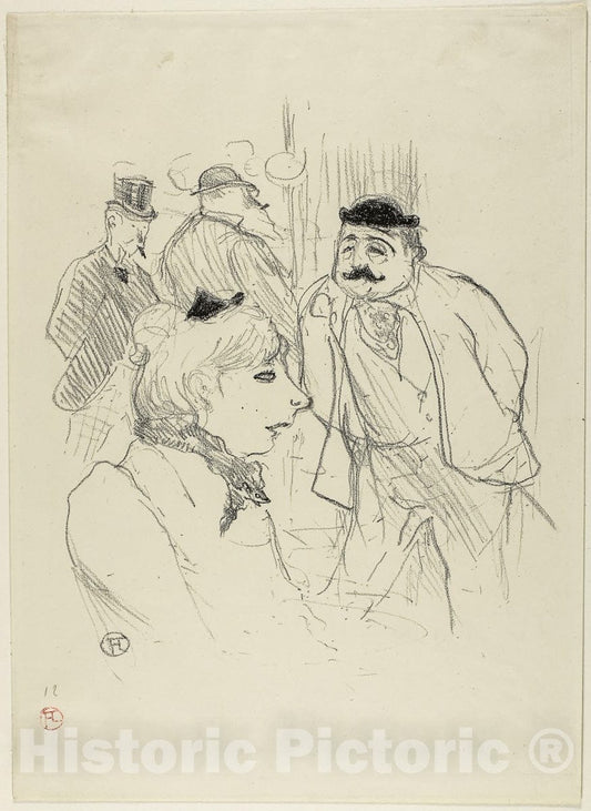 Art Print : The StalkÂ—Moulin Rouge, Henri de Toulouse-Lautrec, c 1896, Vintage Wall Decor :