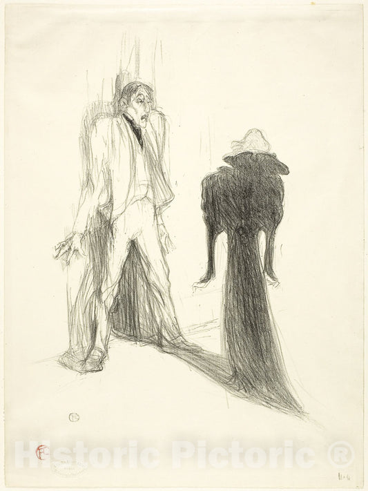 Art Print : Lugne-Poe, in Image, Henri de Toulouse-Lautrec, c 1954, Vintage Wall Decor :