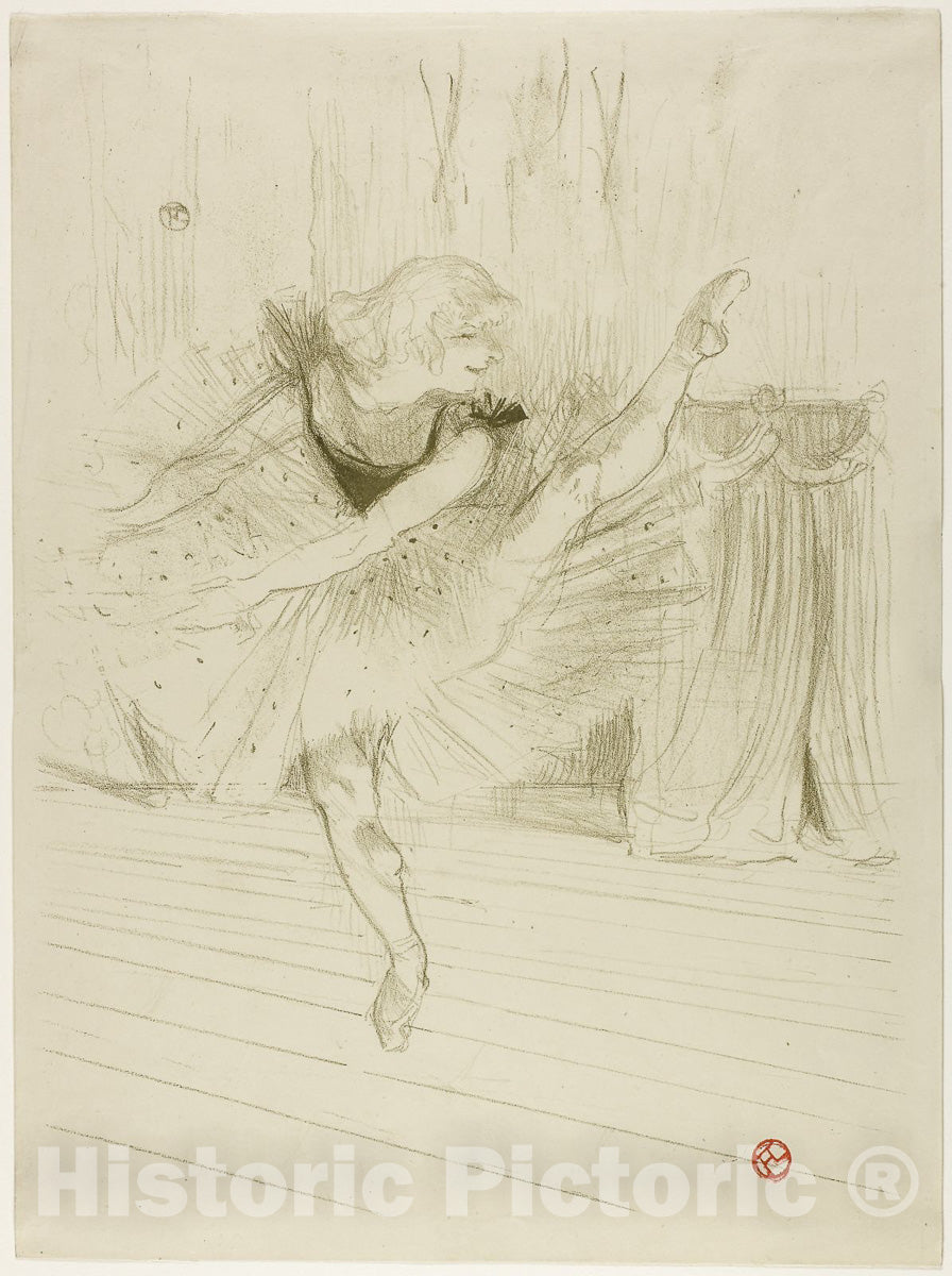 Art Print : Miss Ida Heath, English Dancer, Henri de Toulouse-Lautrec, c.1895, Vintage Wall Decor :