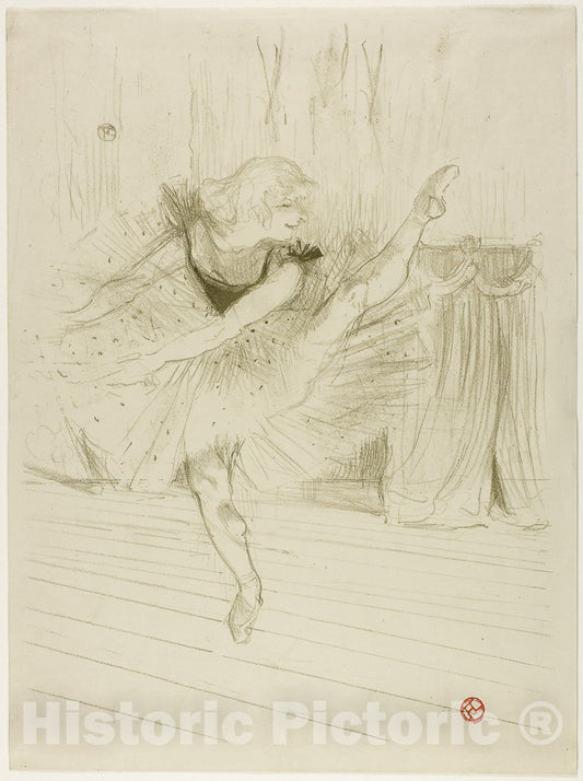 Art Print : Miss Ida Heath, English Dancer, Henri de Toulouse-Lautrec, c.1895, Vintage Wall Decor :