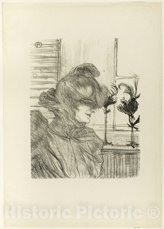 Art Print : Le Margoin (Mademoiselle Louise Blouet), Henri de Toulouse-Lautrec, c 1961, Vintage Wall Decor :