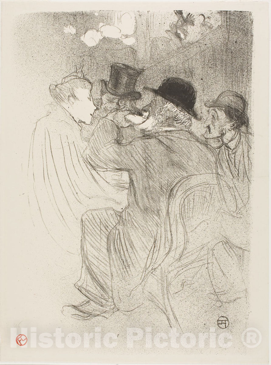 Art Print : At the Moulin Rouge: A Rude! A Real Rude!, Henri de Toulouse-Lautrec, c.1939, Vintage Wall Decor :