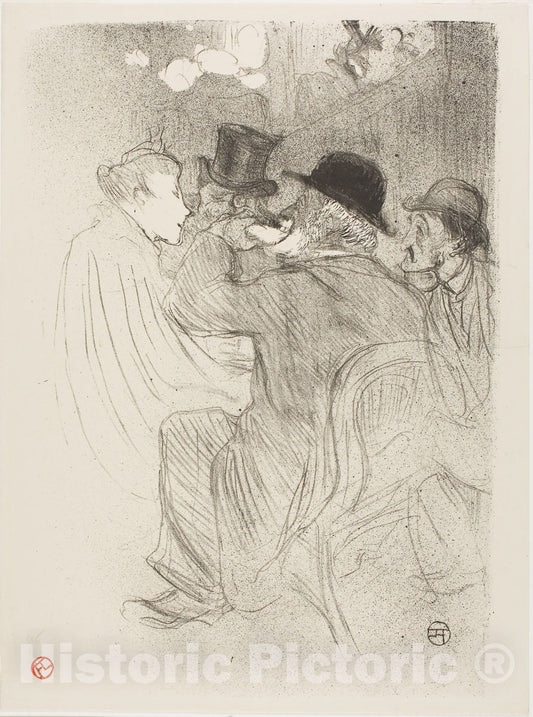 Art Print : At the Moulin Rouge: A Rude! A Real Rude!, Henri de Toulouse-Lautrec, c.1939, Vintage Wall Decor :