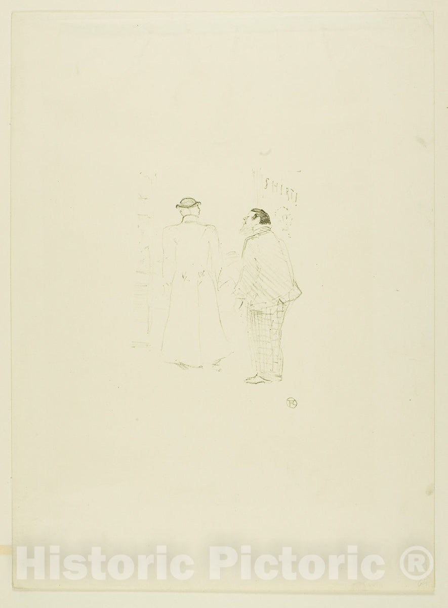 Art Print : The Head Salesman at Jourdan and Brown, Henri de Toulouse-Lautrec, c.1895, Vintage Wall Decor :