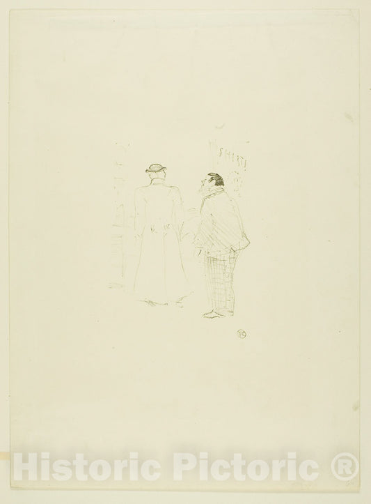 Art Print : The Head Salesman at Jourdan and Brown, Henri de Toulouse-Lautrec, c.1895, Vintage Wall Decor :