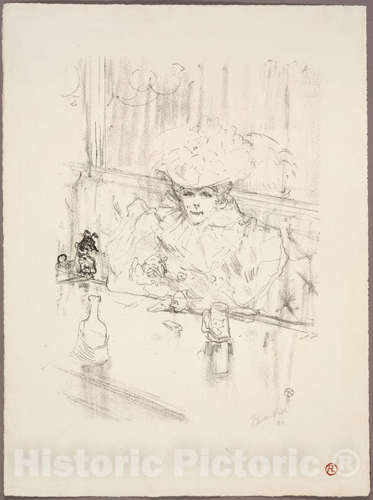 Art Print : In the Hanneton, Henri de Toulouse-Lautrec, c.1816, Vintage Wall Decor :