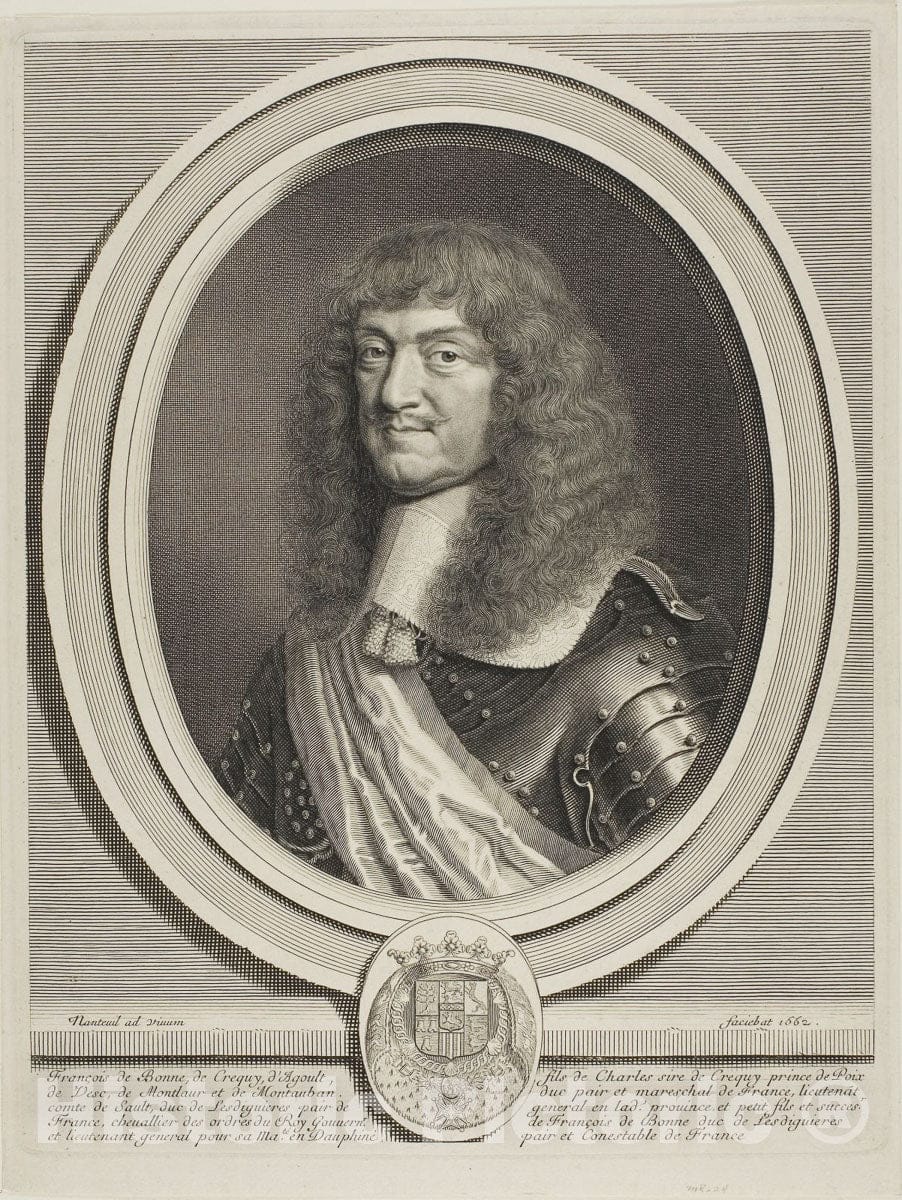 Art Print : Le Marechal de Crequi, Robert Nanteuil, c.1676, Vintage Wall Decor :