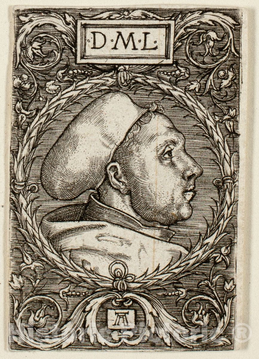 Art Print : Martin Luther, Albrecht Altdorfer, c.1745, Vintage Wall Decor :