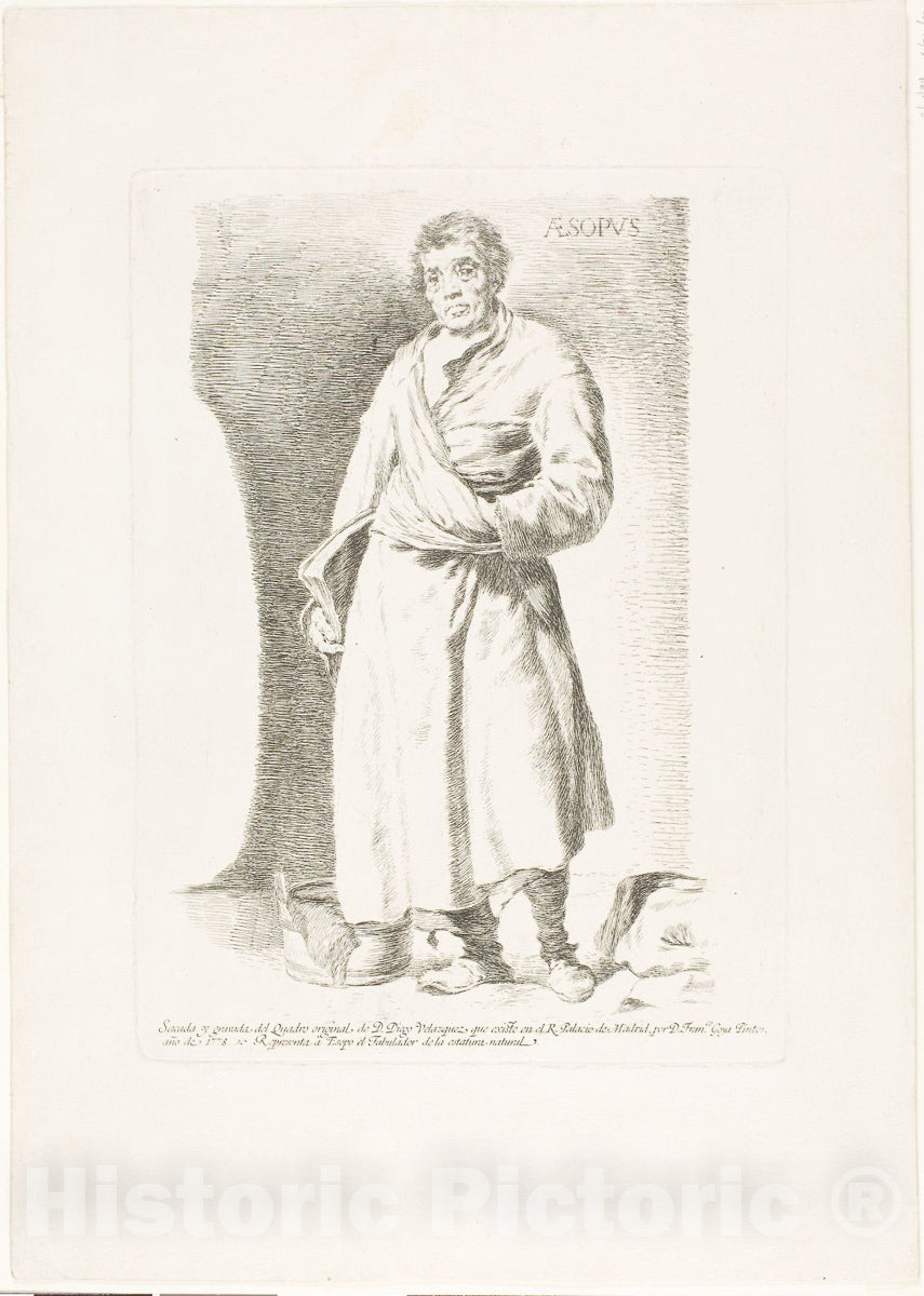 Art Print : Aesop, Francisco Goya , c 1861, Vintage Wall Decor :