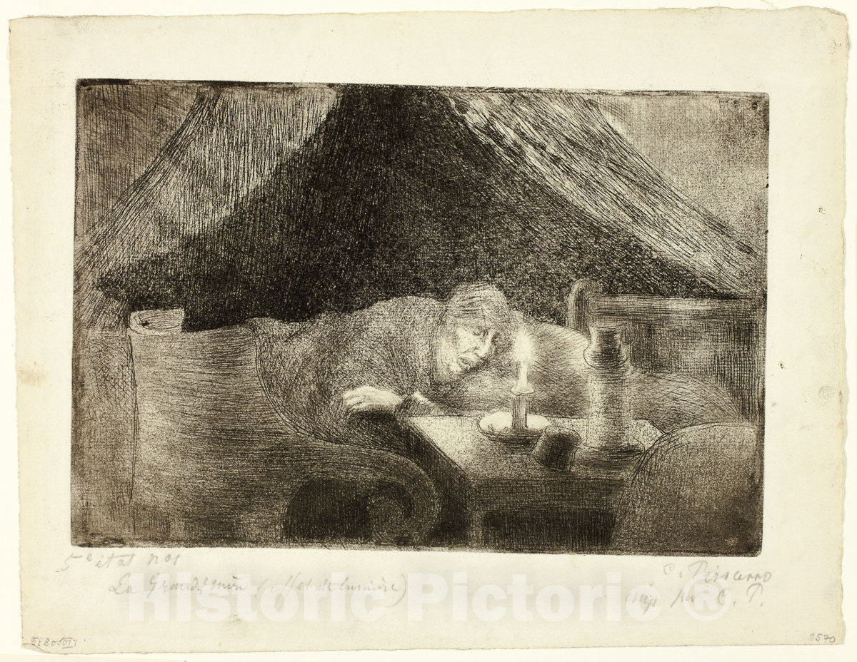 Art Print : Grandmother: The Artists Mother, Camille Pissarro, c.1971, Vintage Wall Decor :