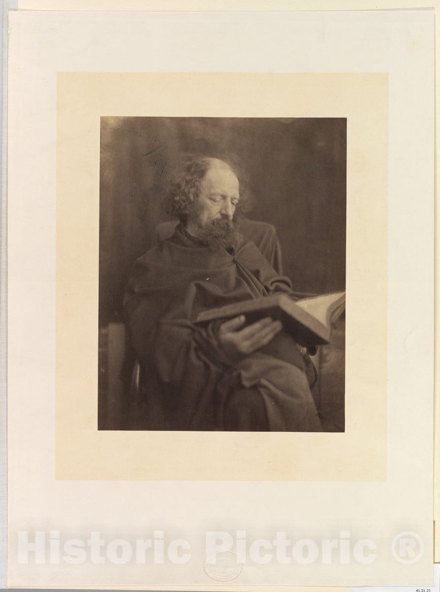 Photo Print : Julia Margaret Cameron - Tennyson Reading : Vintage Wall Art