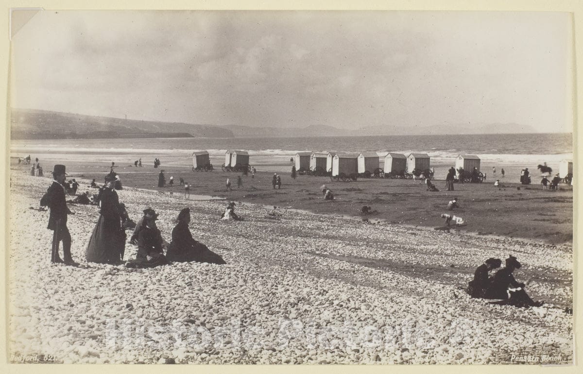 Art Photo : Pensarn Beach, Francis Bedford, c.1877, Vintage Wall Decor :