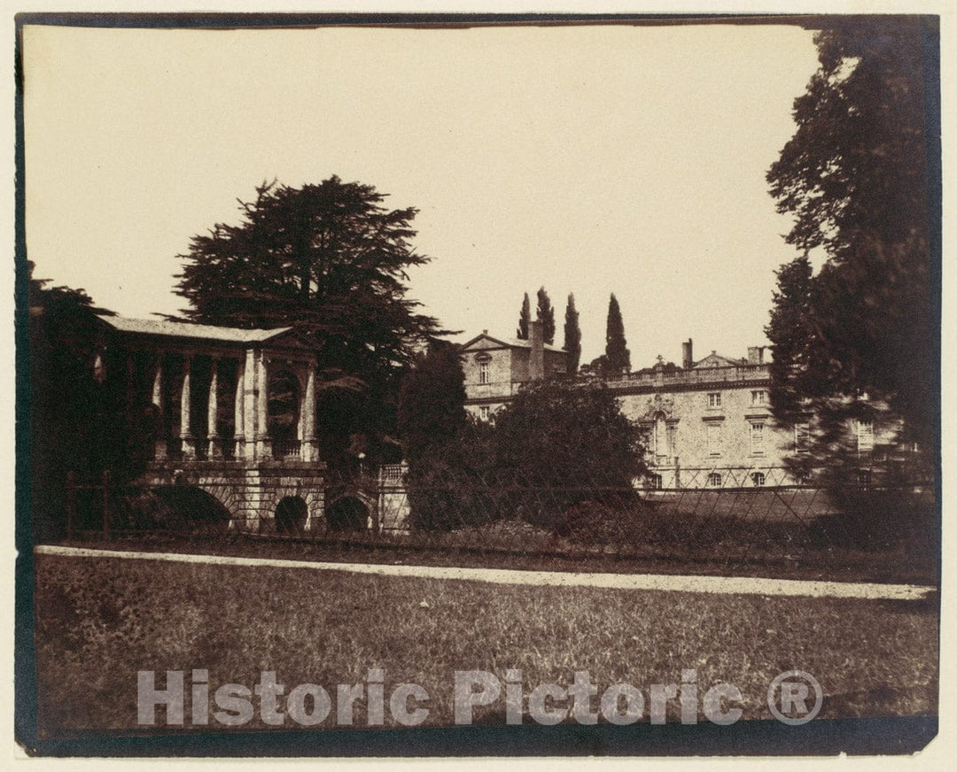 Photo Print : Wilton House with Palladian Bridge by Morris 1 : Vintage Wall Art
