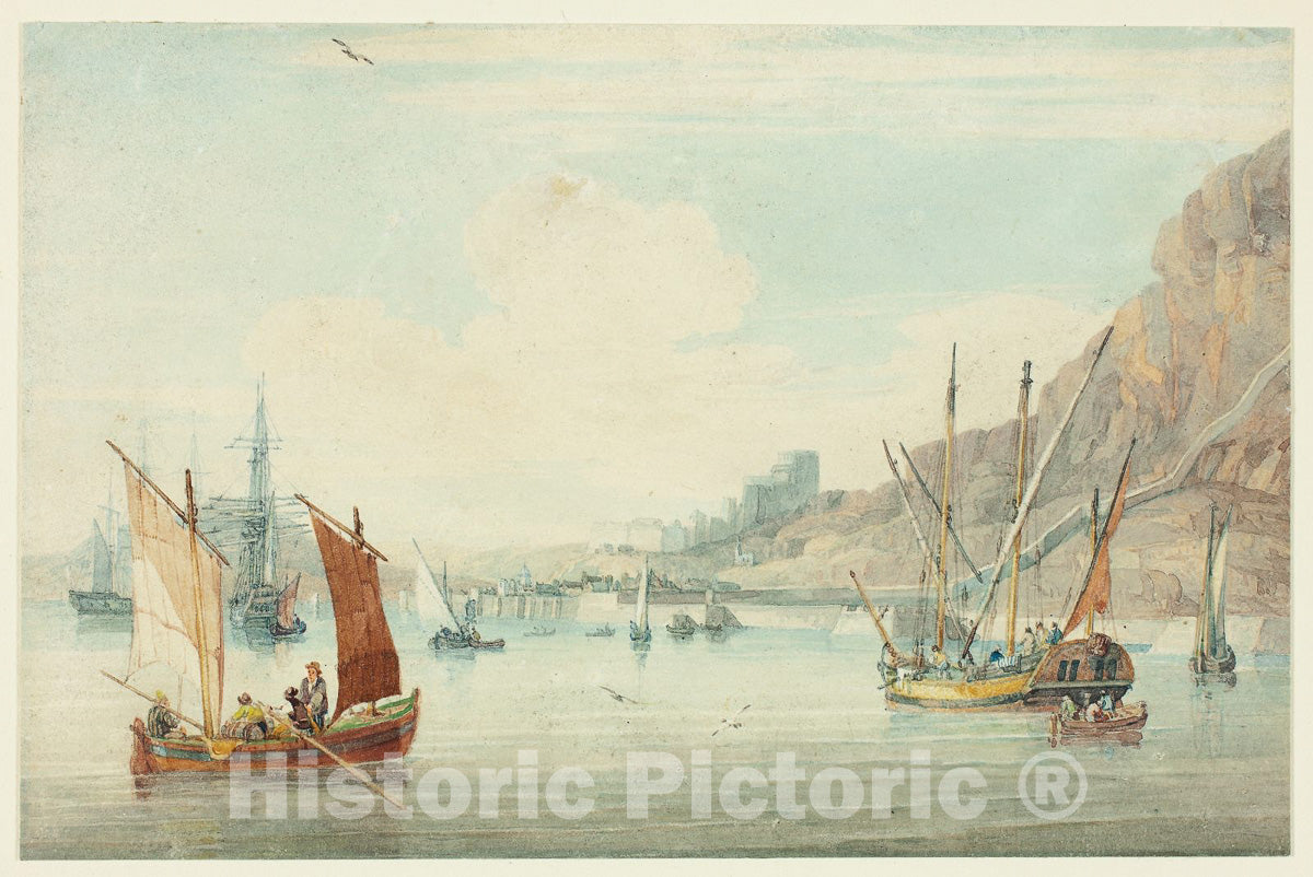 Art Print : View on the Tagus, William Havell, c.1946, Vintage Wall Decor :