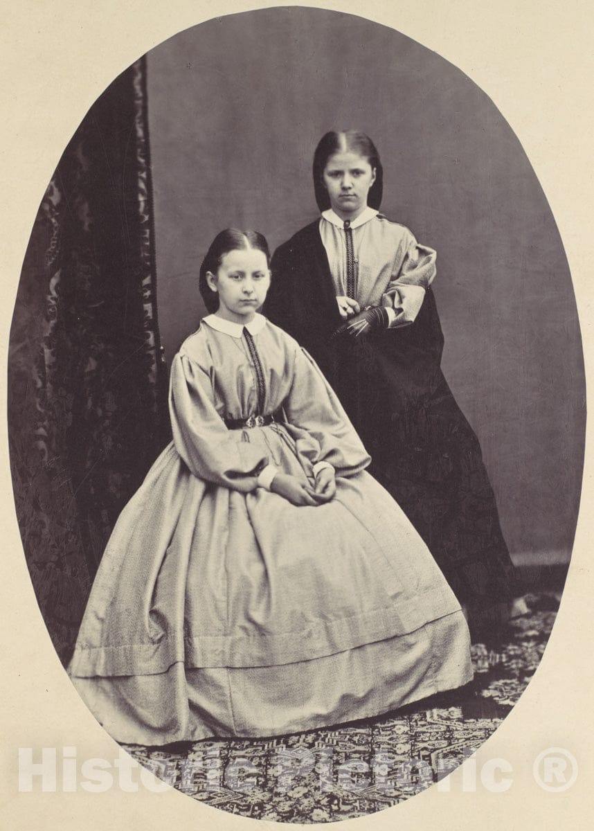 Photo Print : Franz Antoine - Portrait of Two Girls : Vintage Wall Art