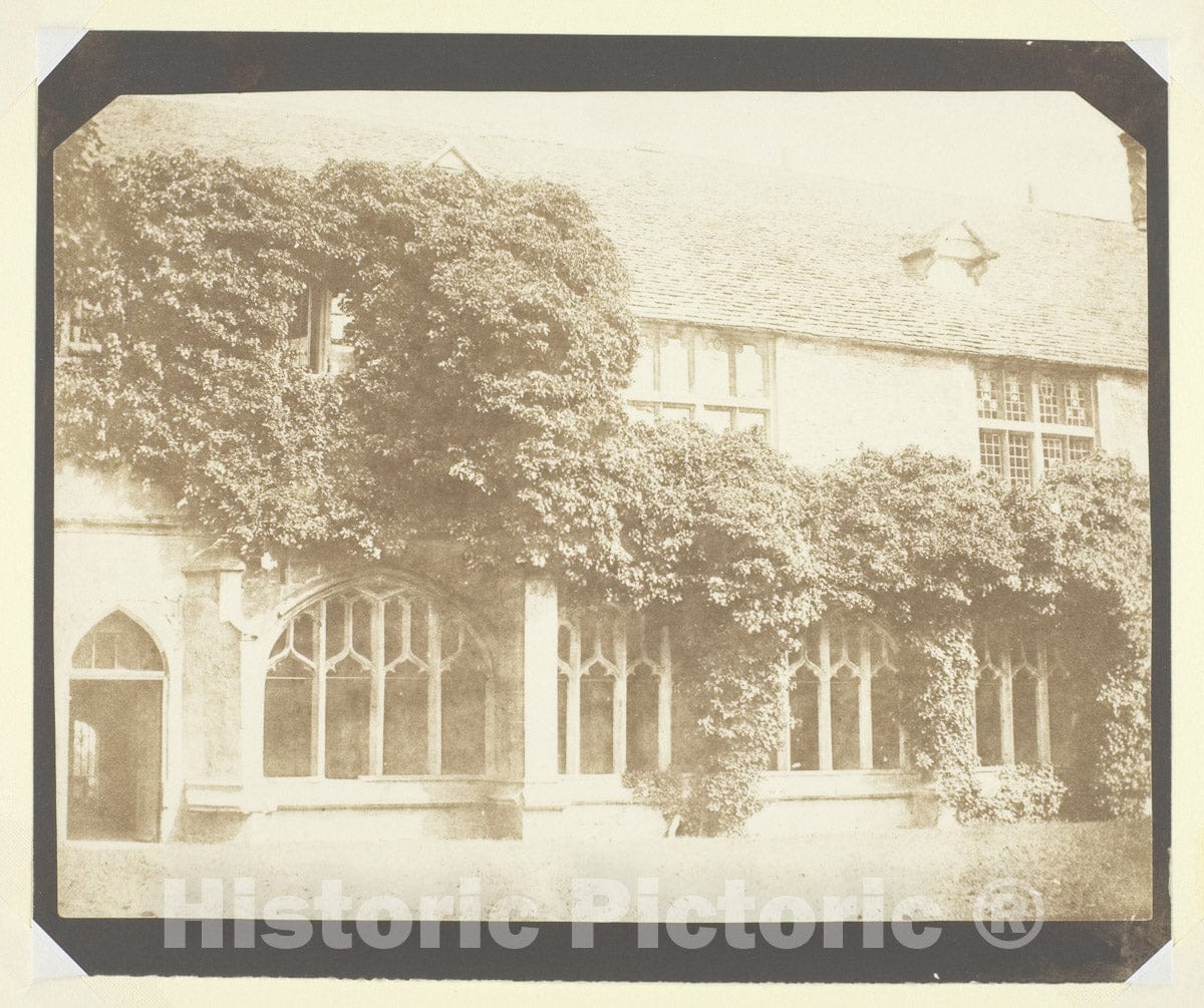 Art Photo : Cloisters of Lacock Abbey, William Henry Fox Talbot, c 1835, Vintage Wall Decor :