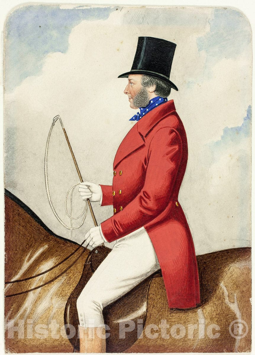 Art Print : Equestrian Portrait of Lord Simpson, Joshua Dighton, c.1897, Vintage Wall Decor :