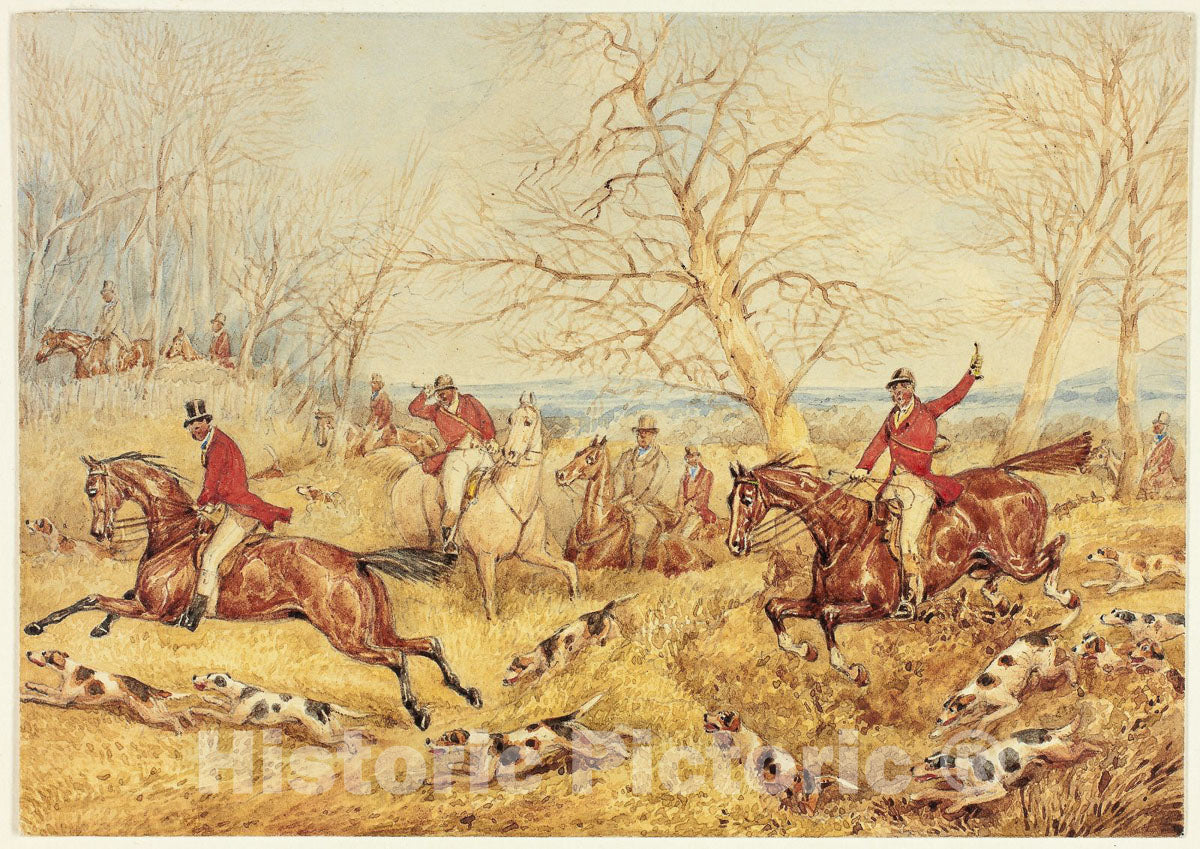 Art Print : Fox Hunt, Henry Alken, c 1968, Vintage Wall Decor :