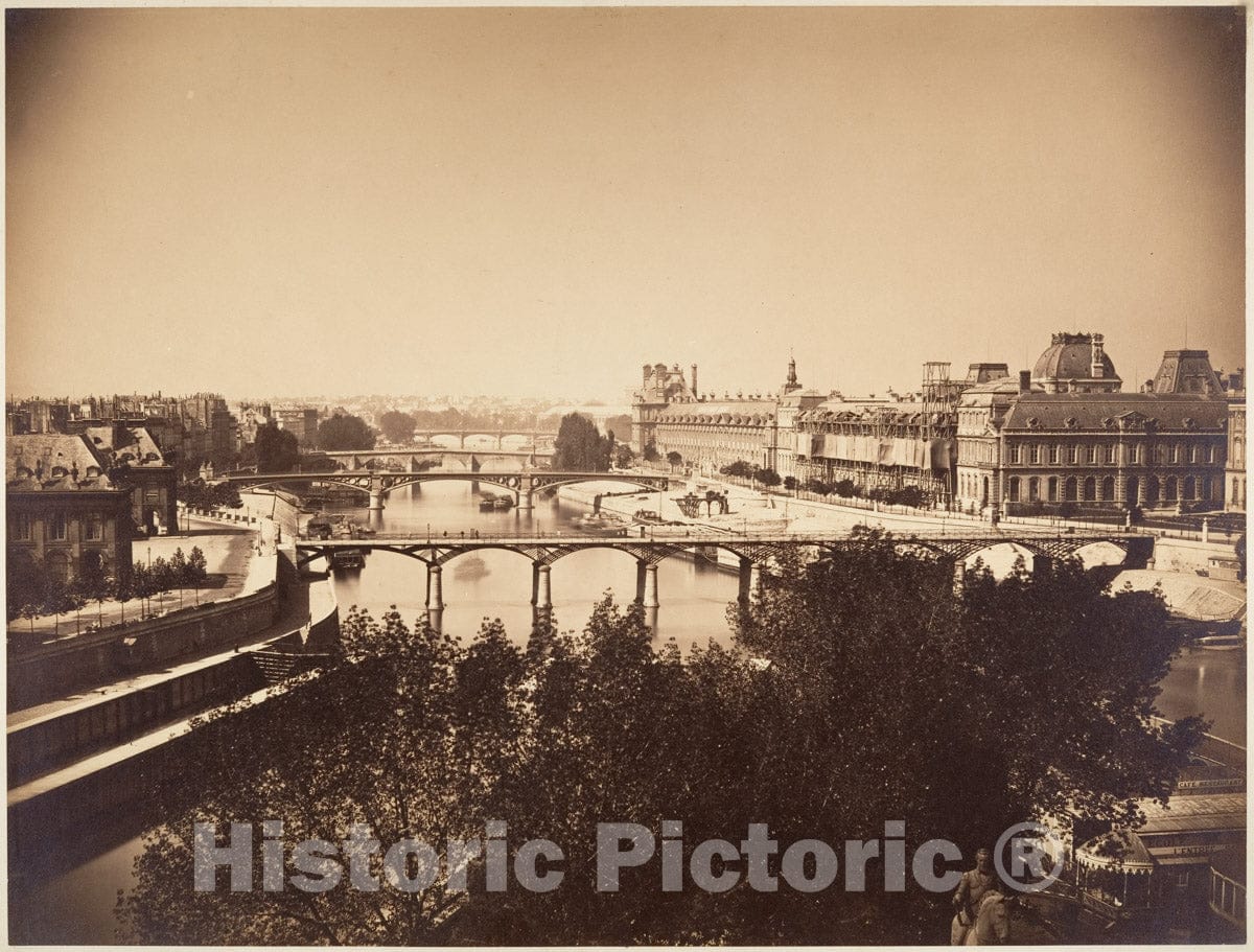 Photo Print : Gustave Le Gray - View of The Seine, Paris : Vintage Wall Art