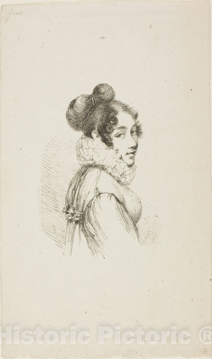 Art Print : Portrait of a Young Lady, Dominique-Vivant Denon, c 1810, Vintage Wall Decor :
